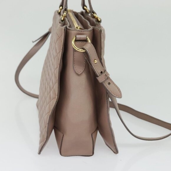 Salvatore Ferragamo Vala Shoulder Bag Leather Pink Gold Auth - Picture 4 of 16